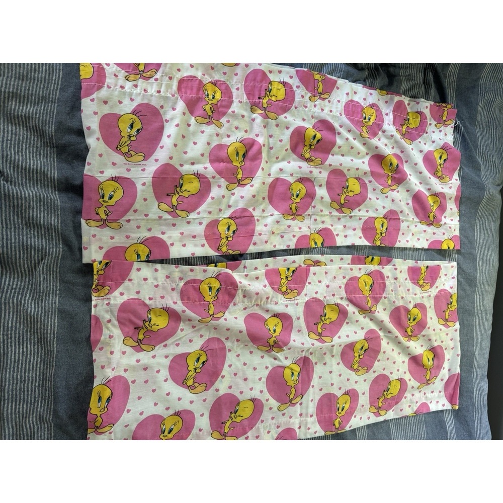 Looney Tunes Tweety Bird Vintage 90s Window Valence  Set of 2 80 In Wide‎ 1994
